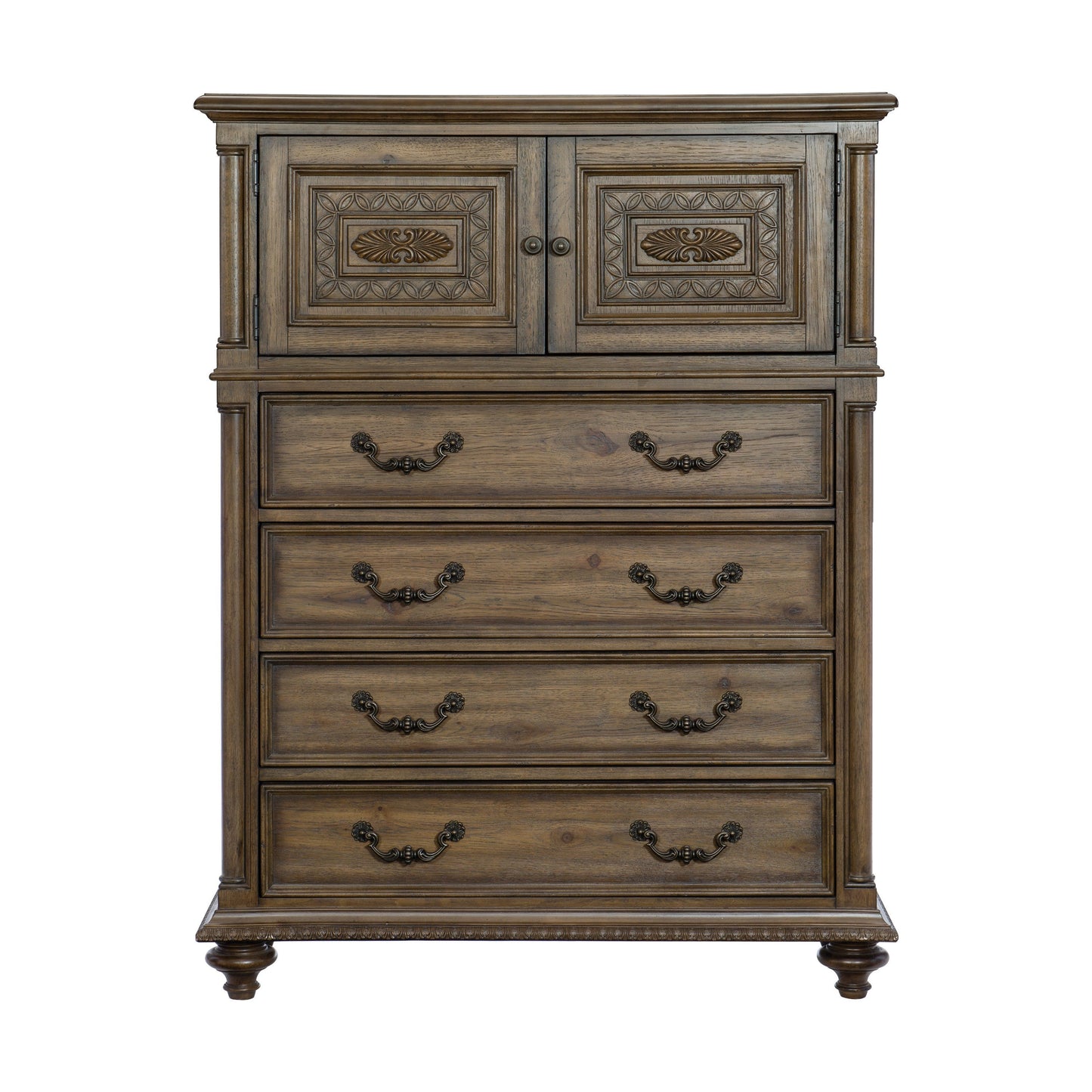 Rachelle Weathered Pecan Chest - 1693-9 - Luna Furniture - Dallas Store
