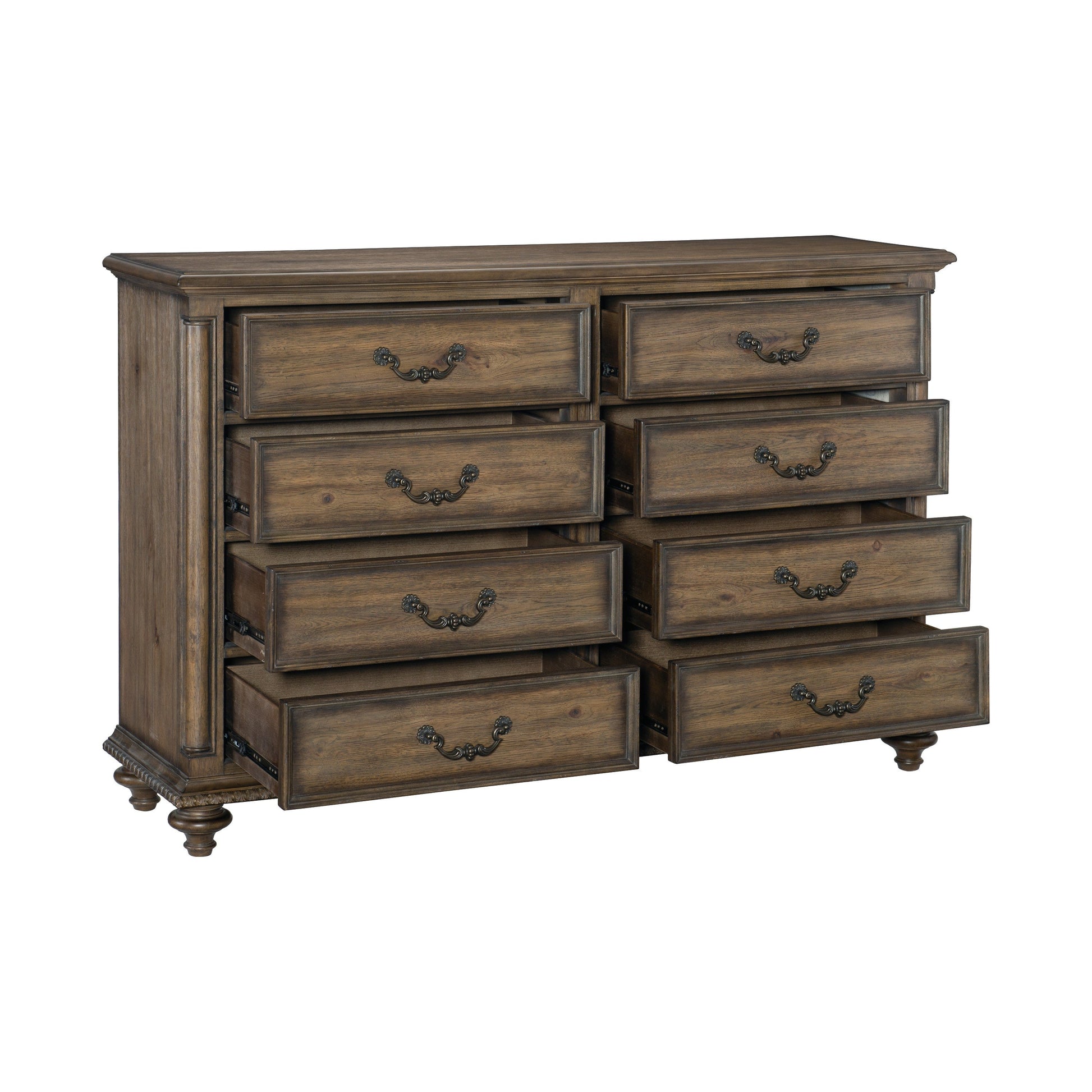 Rachelle Weathered Pecan Dresser - 1693-5 - Luna Furniture - Dallas Store
