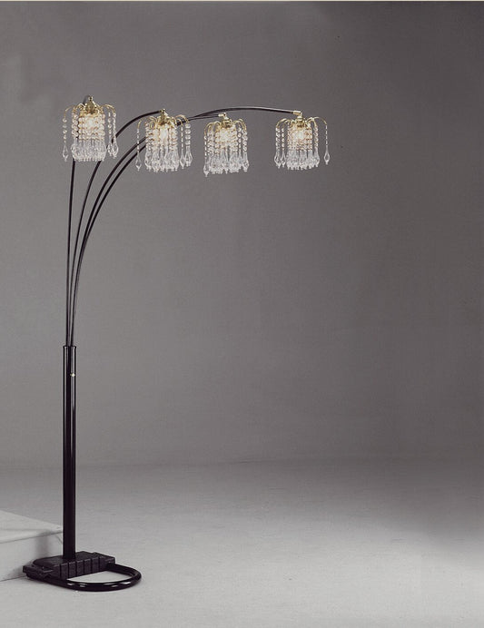 Rain Drop Arc Black 84" Floor Lamp - 4893BK - Luna Furniture - Dallas Store