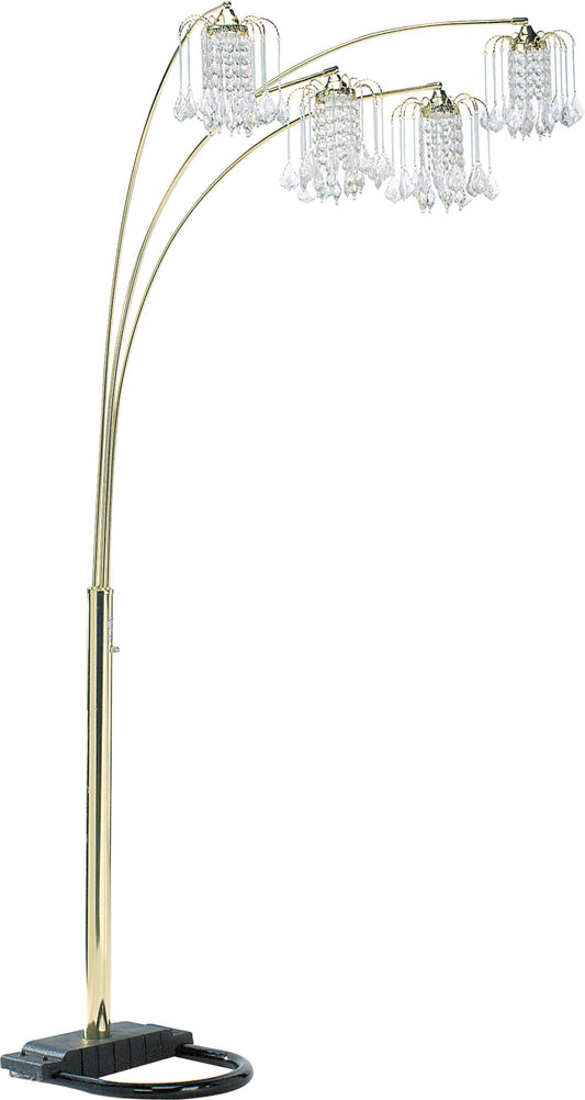Rain Drop Arc Gold 84" Floor Lamp - 4893G - Luna Furniture - Dallas Store