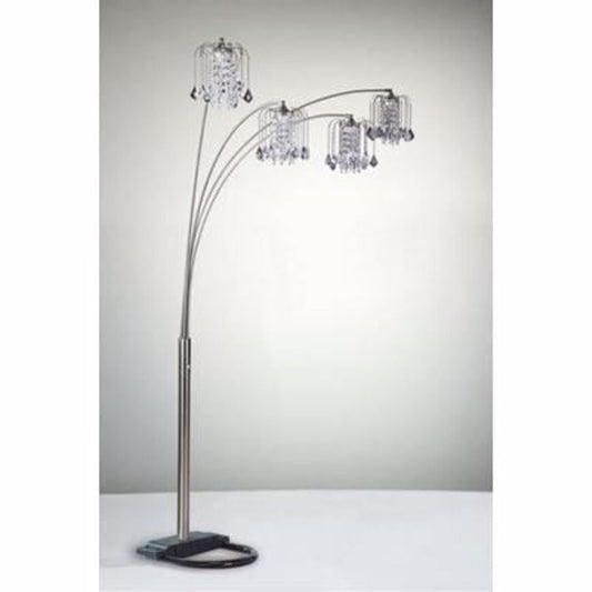 Rain Drop Arc Pewter 84" Floor Lamp - 4893PEW - Luna Furniture - Dallas Store