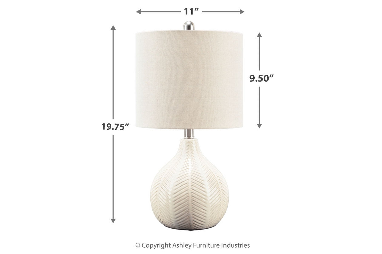 Rainermen Off White Table Lamp - L180024 - Luna Furniture - Dallas Store