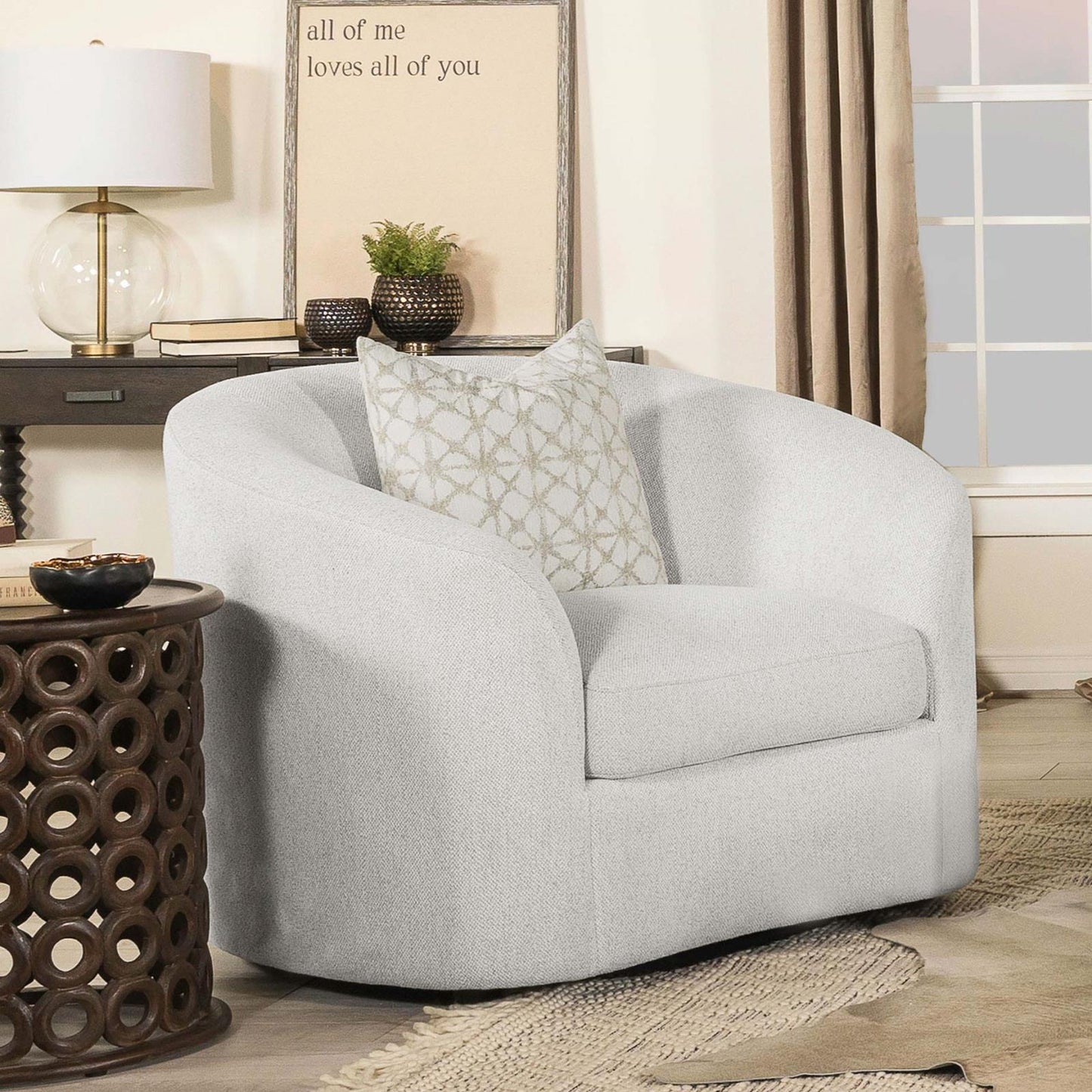 Rainn Upholstered Tight Back Chair Latte - 509173 - Luna Furniture - Dallas Store