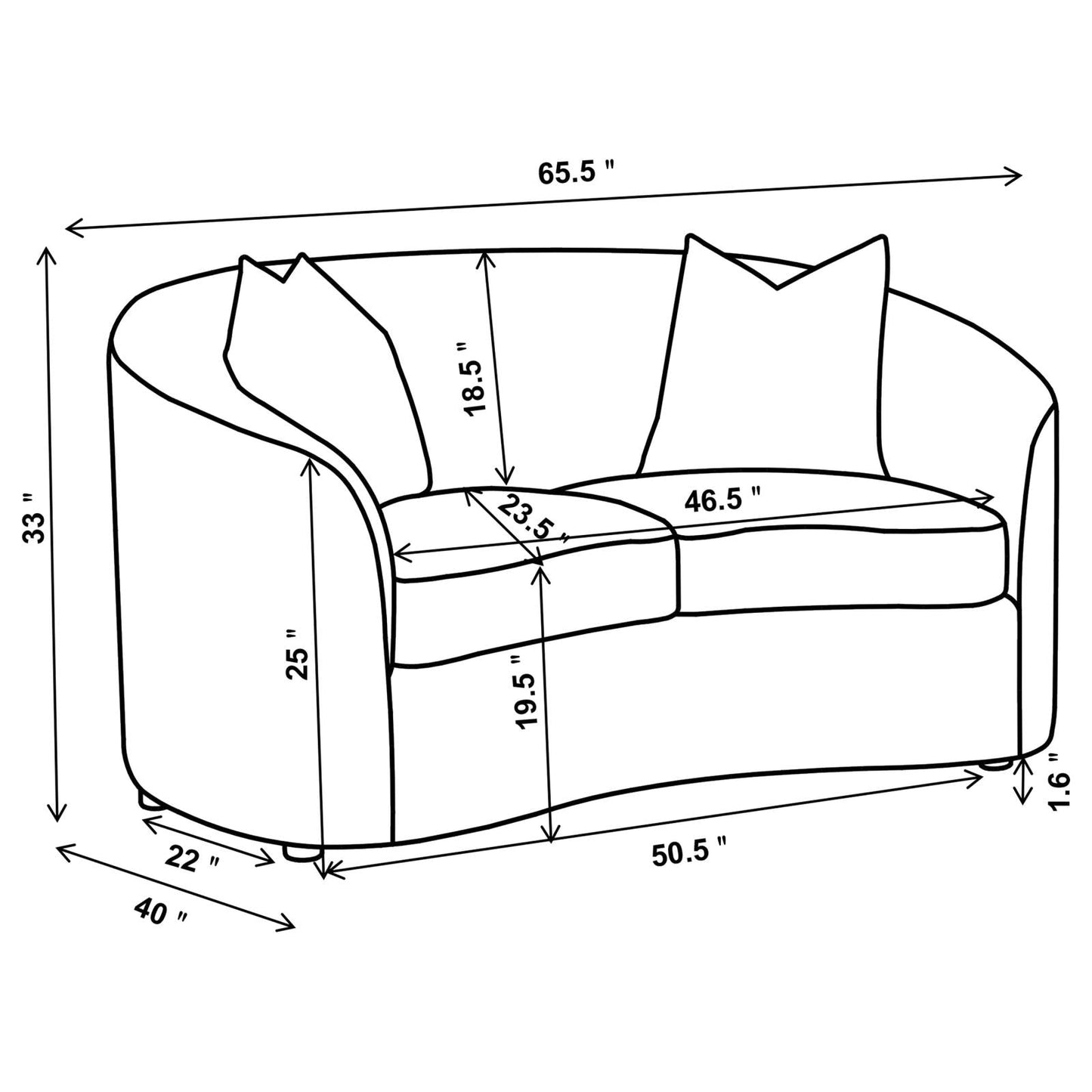 Rainn Upholstered Tight Back Loveseat Latte - 509172 - Luna Furniture - Dallas Store