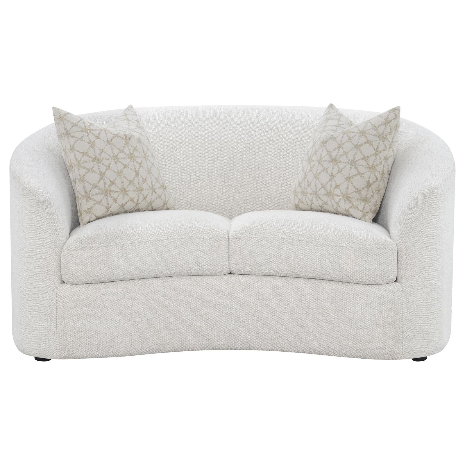 Rainn Upholstered Tight Back Loveseat Latte - 509172 - Luna Furniture - Dallas Store