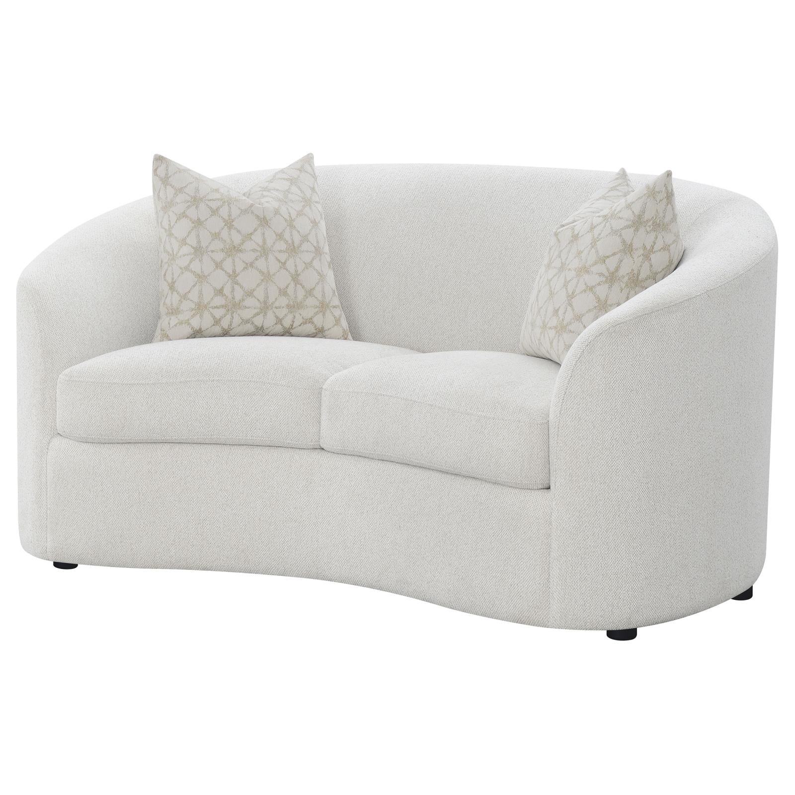 Rainn Upholstered Tight Back Loveseat Latte - 509172 - Luna Furniture - Dallas Store