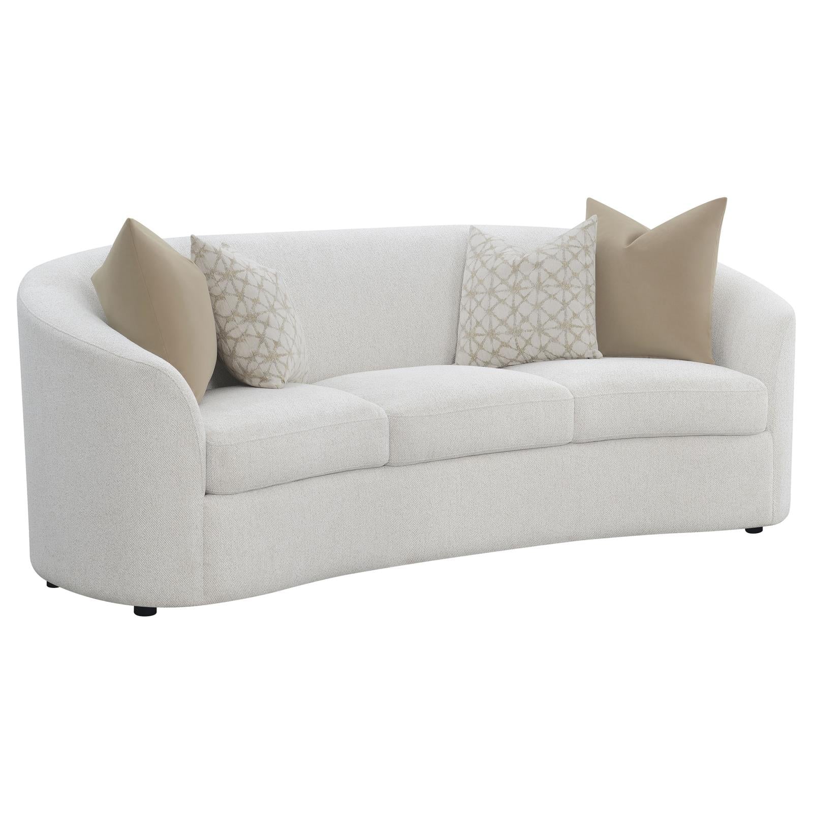Rainn Upholstered Tight Back Sofa Latte - 509171 - Luna Furniture - Dallas Store
