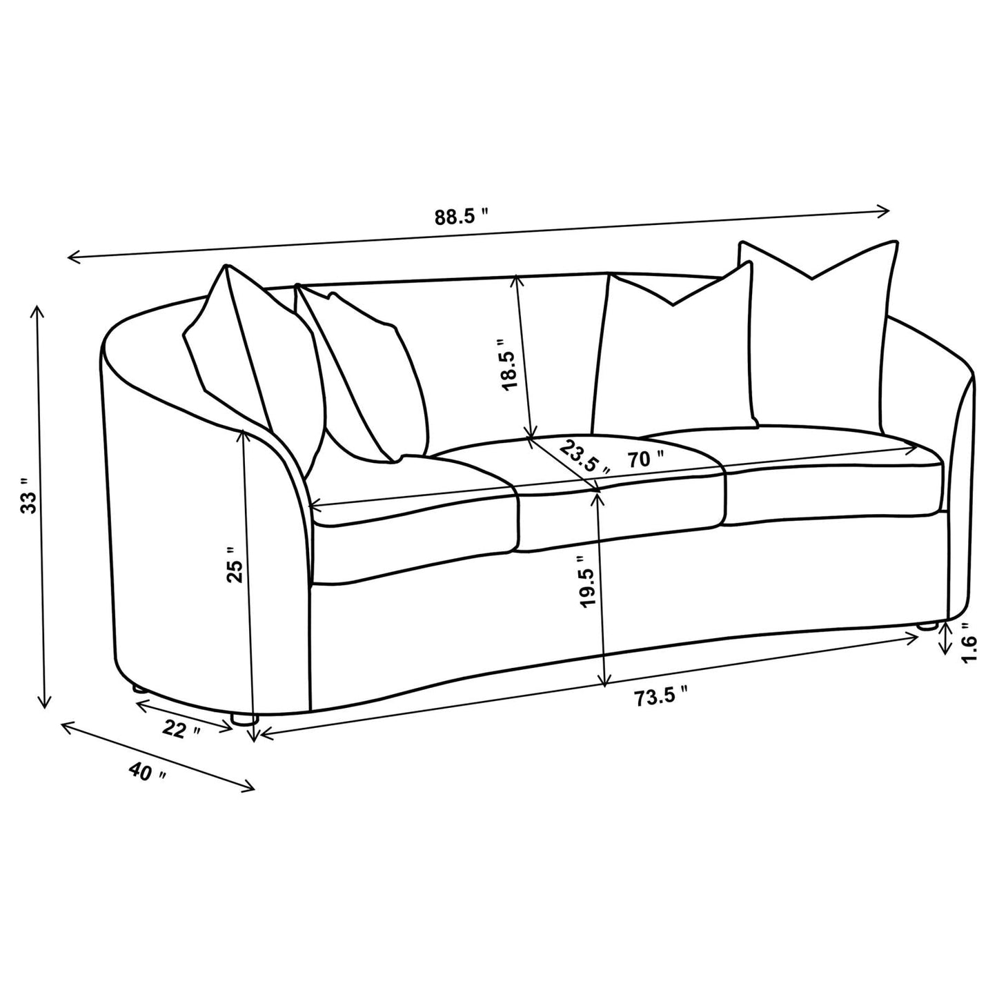 Rainn Upholstered Tight Back Sofa Latte - 509171 - Luna Furniture - Dallas Store