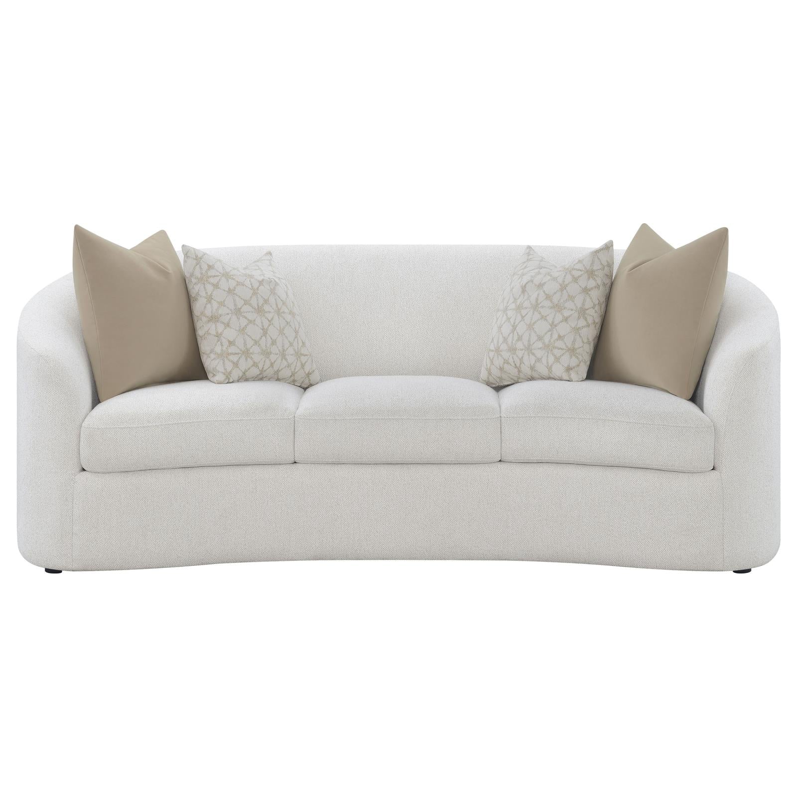 Rainn Upholstered Tight Back Sofa Latte - 509171 - Luna Furniture - Dallas Store