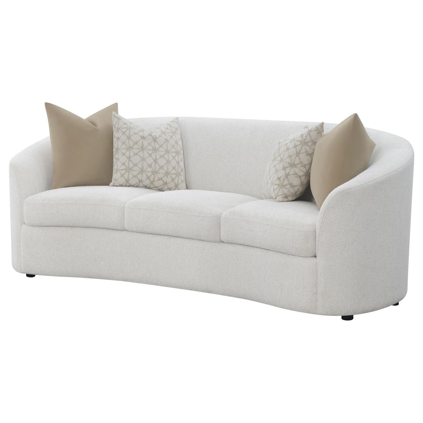 Rainn Upholstered Tight Back Sofa Latte - 509171 - Luna Furniture - Dallas Store