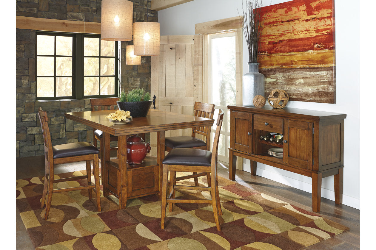 Ralene Medium Brown Counter Height Barstool, Set of 2 - D594-124 - Luna Furniture - Dallas Store
