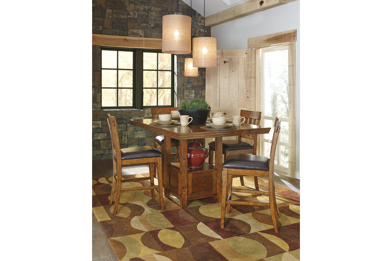 Ralene Medium Brown Counter Height Barstool, Set of 2 - D594-124 - Luna Furniture - Dallas Store