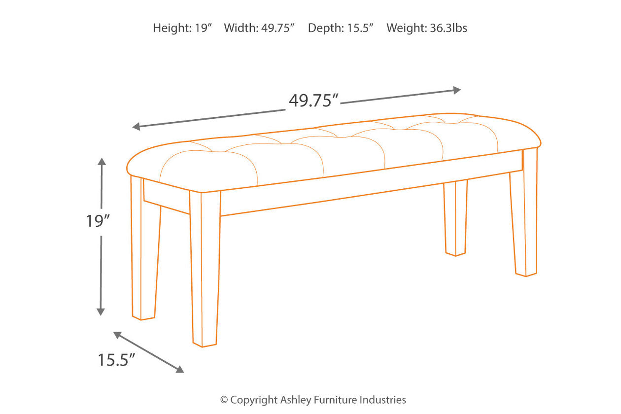 Ralene Medium Brown Dining Bench - D594-00 - Luna Furniture - Dallas Store