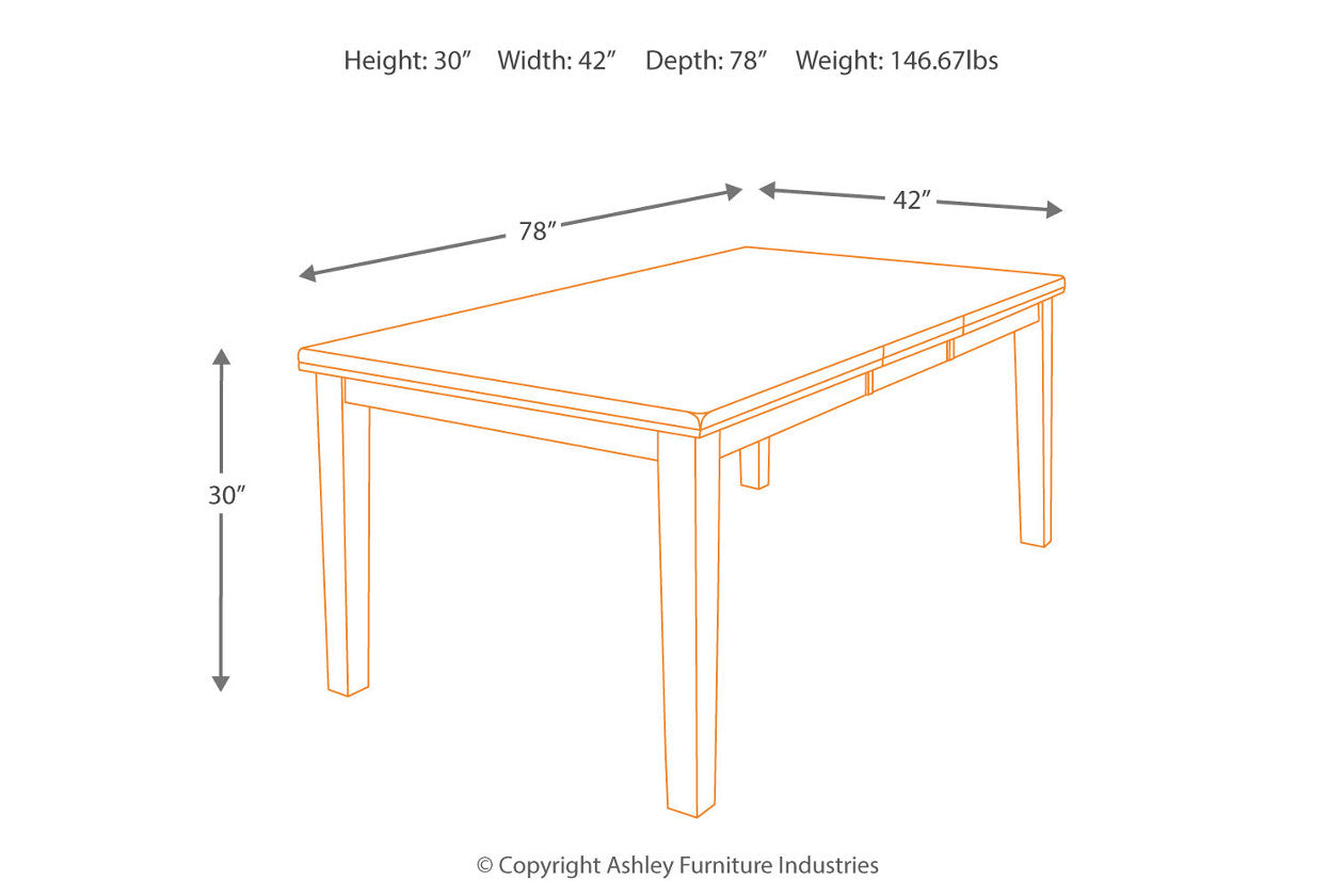Ralene Medium Brown Dining Extension Table - D594-35 - Luna Furniture - Dallas Store