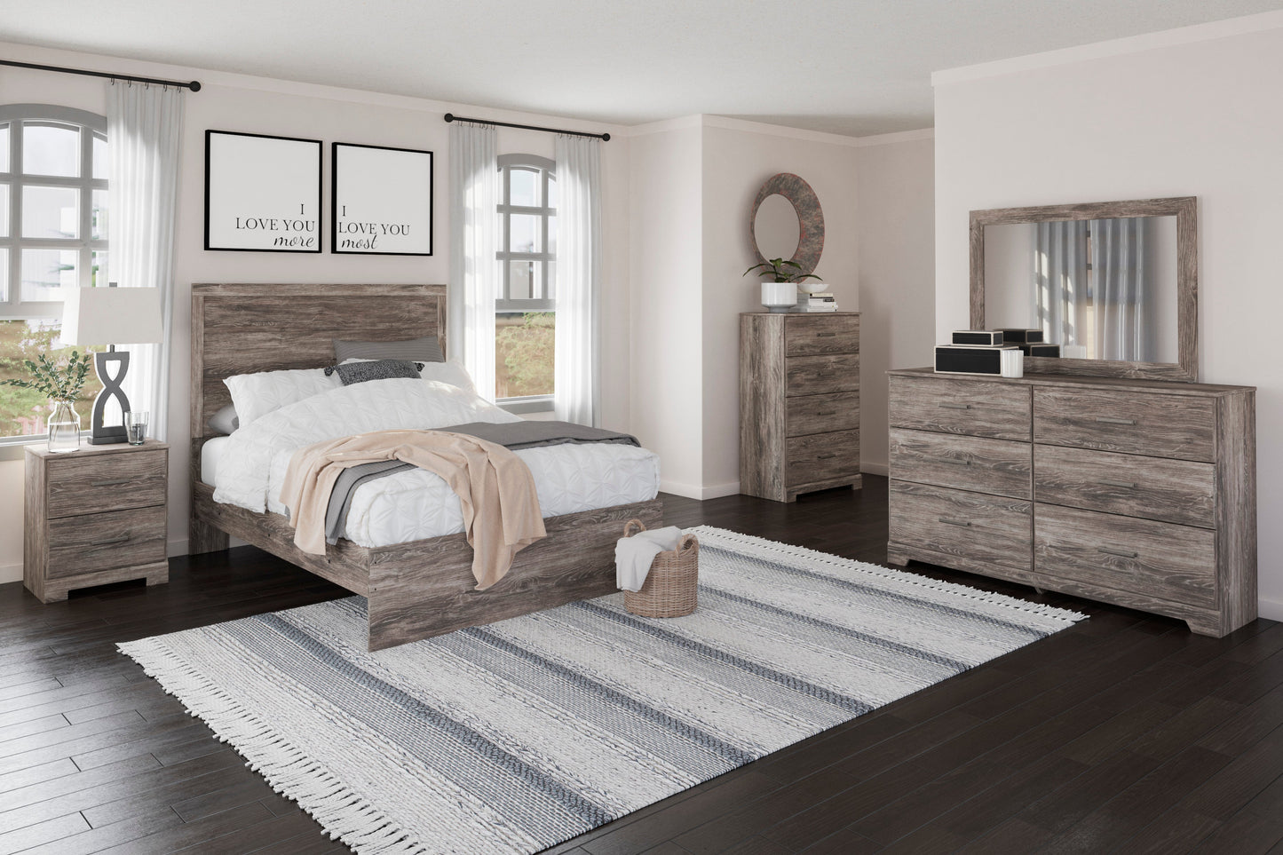 Ralinksi Gray Panel Youth Bedroom Set - SET | B2587-55 | B2587-86 | B2587-31 | B2587-36 | B2587-92 | B2587-44 - Luna Furniture - Dallas Store