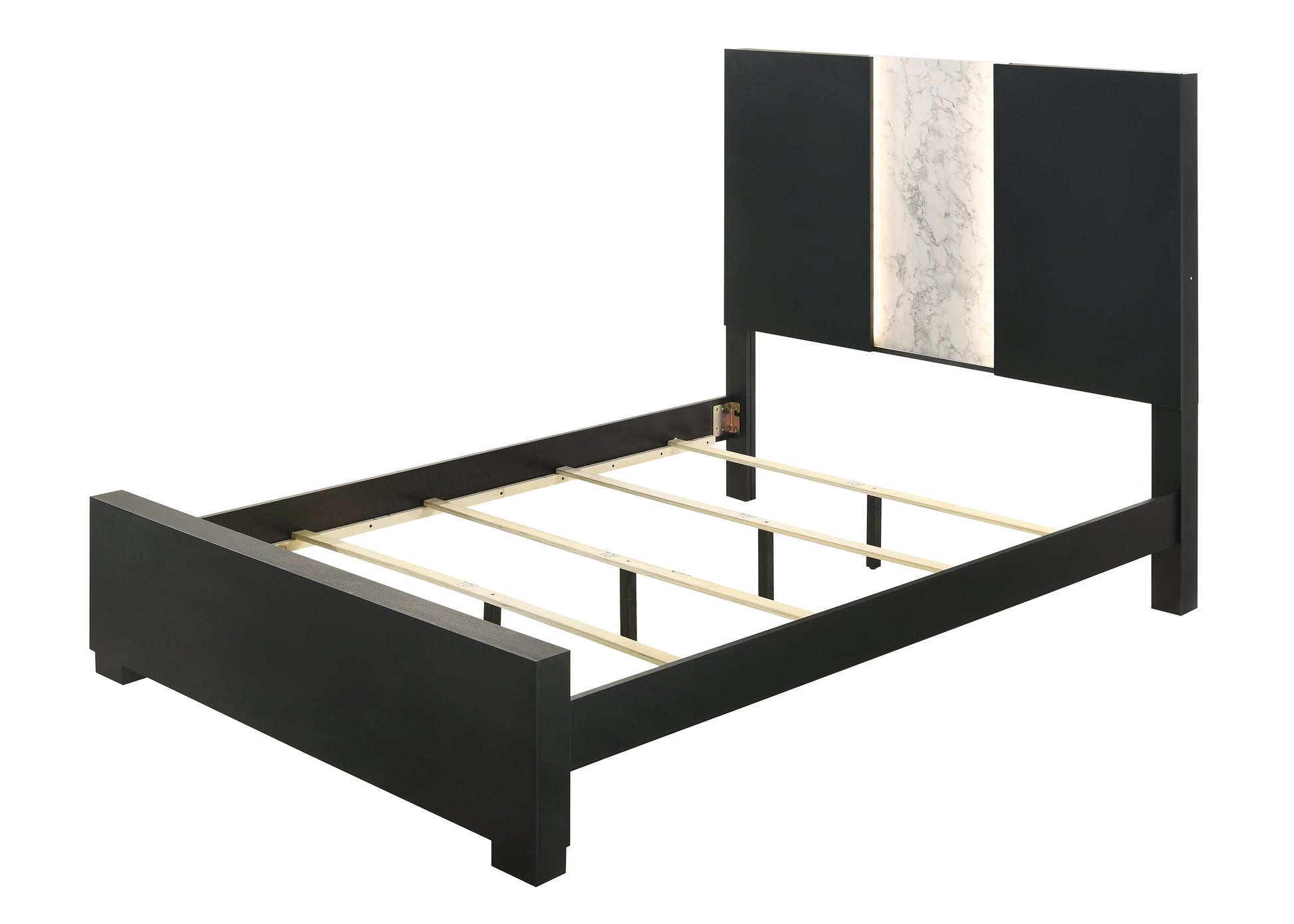 Rangley Black King LED Panel Bed - SET | B6835-K-HB | B6835-K-FB | B6835-KQ-RAIL | - Luna Furniture - Dallas Store