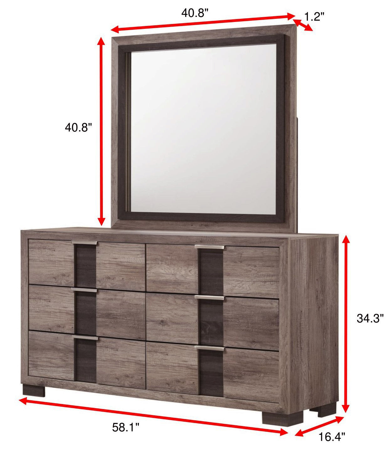 Rangley Brown LED Panel Bedroom Set - SET | B6830-Q-HB | B6830-Q-FB | B6830-KQ-RAIL | B6830-2 | B6830-4 - Luna Furniture - Dallas Store