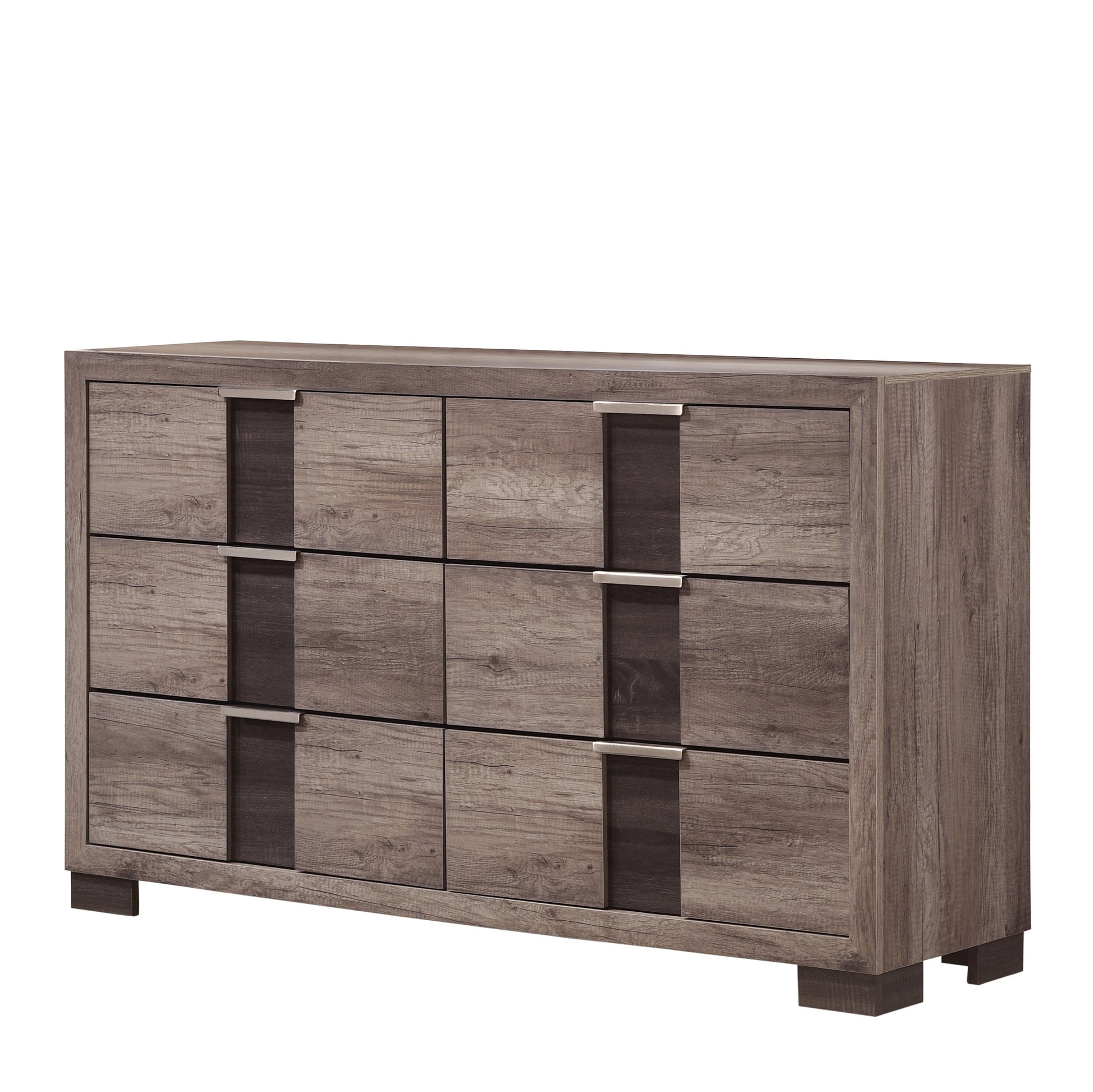 Rangley Brown LED Panel Bedroom Set - SET | B6830-Q-HB | B6830-Q-FB | B6830-KQ-RAIL | B6830-2 | B6830-4 - Luna Furniture - Dallas Store
