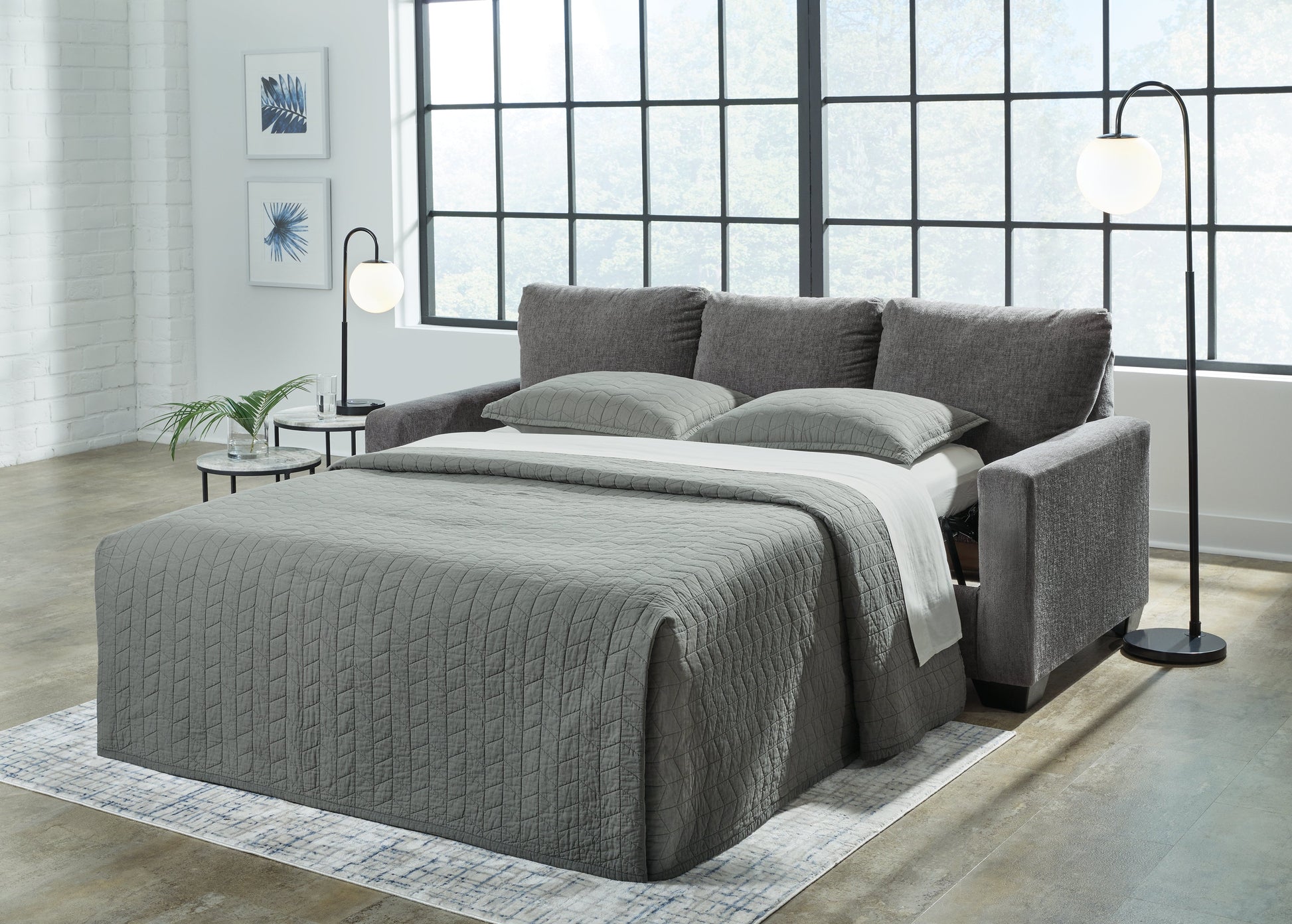Rannis Pewter Queen Sofa Sleeper - 5360239 - Luna Furniture - Dallas Store