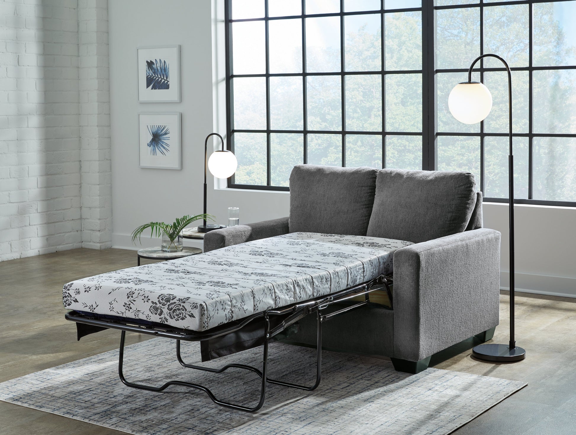 Rannis Pewter Twin Sofa Sleeper - 5360237 - Luna Furniture - Dallas Store