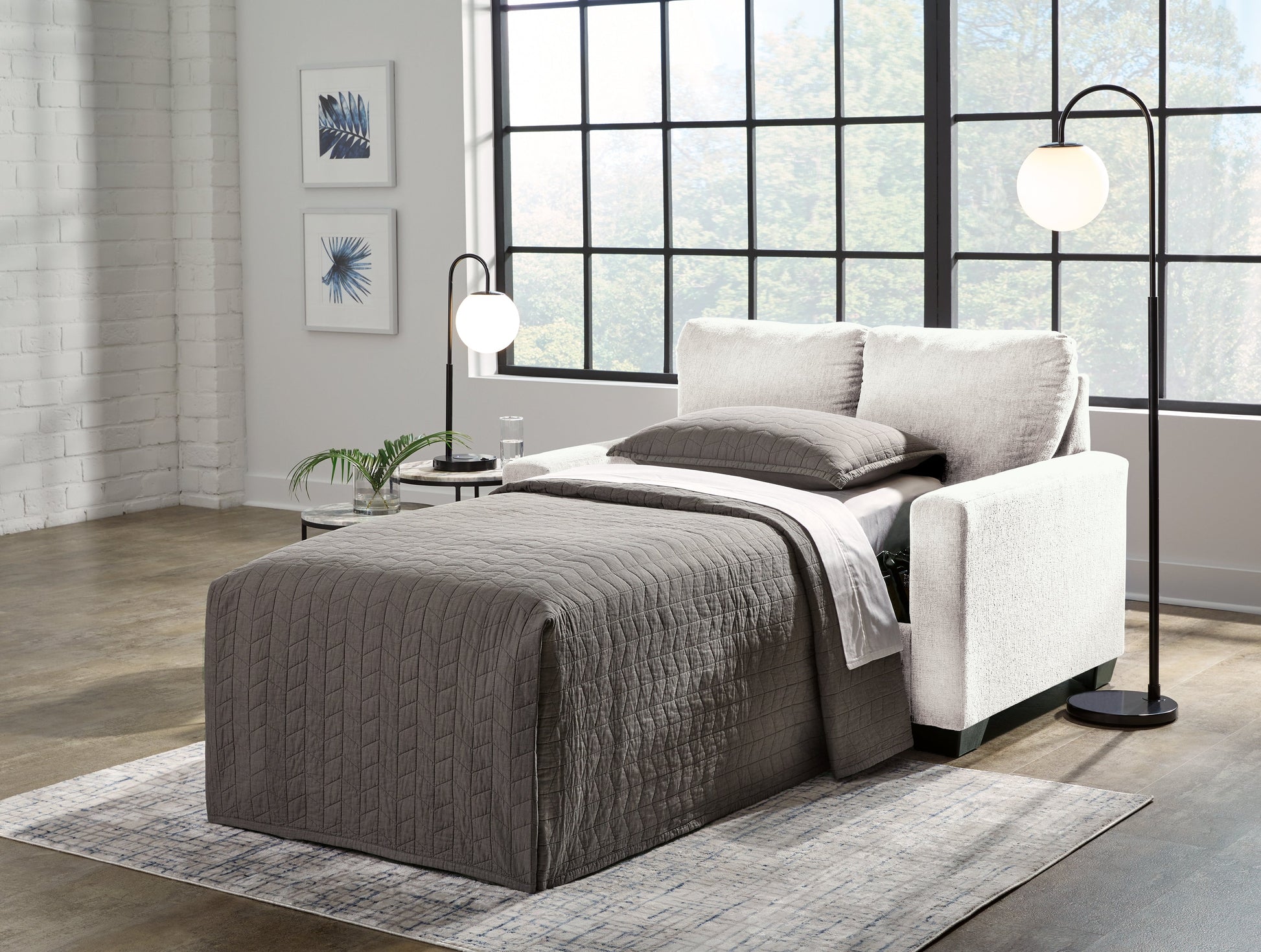 Rannis Snow Twin Sofa Sleeper - 5360337 - Luna Furniture - Dallas Store