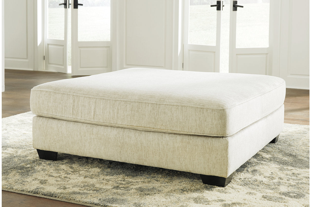 Rawcliffe Parchment Oversized Accent Ottoman - 1960408 - Luna Furniture - Dallas Store