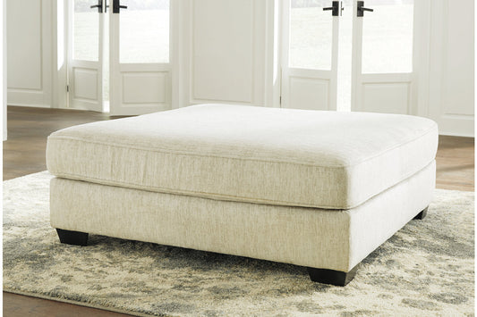 Rawcliffe Parchment Oversized Accent Ottoman - 1960408 - Luna Furniture - Dallas Store