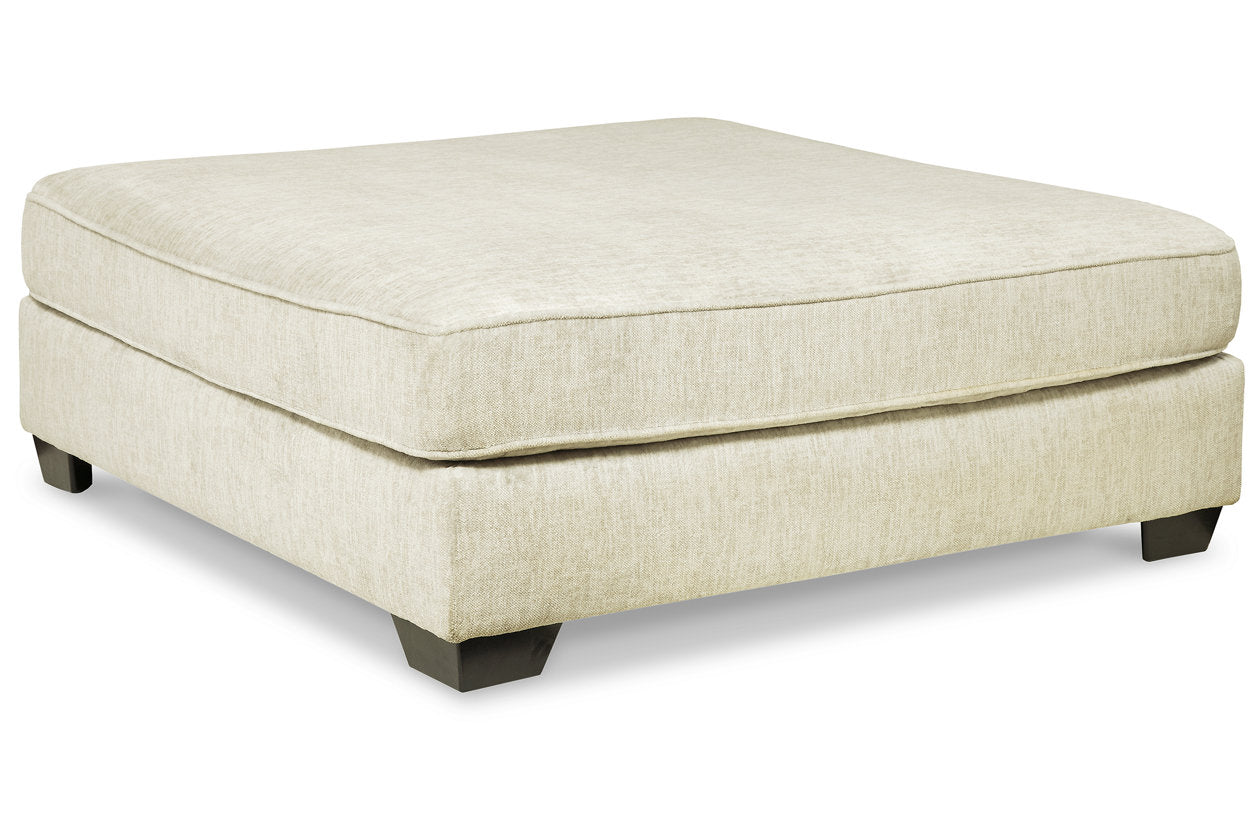 Rawcliffe Parchment Oversized Accent Ottoman - 1960408 - Luna Furniture - Dallas Store