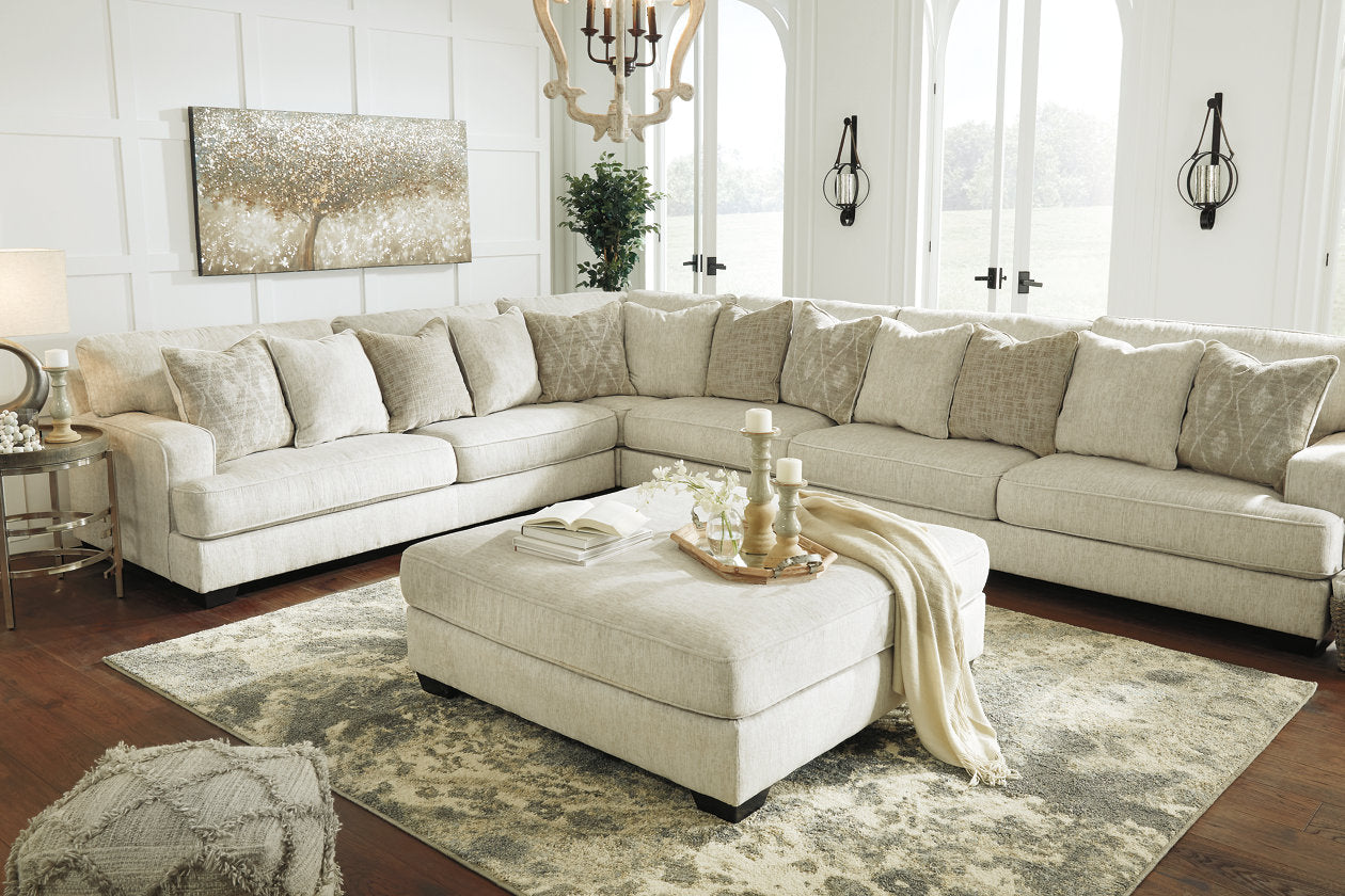 Rawcliffe Parchment Oversized Accent Ottoman - 1960408 - Luna Furniture - Dallas Store