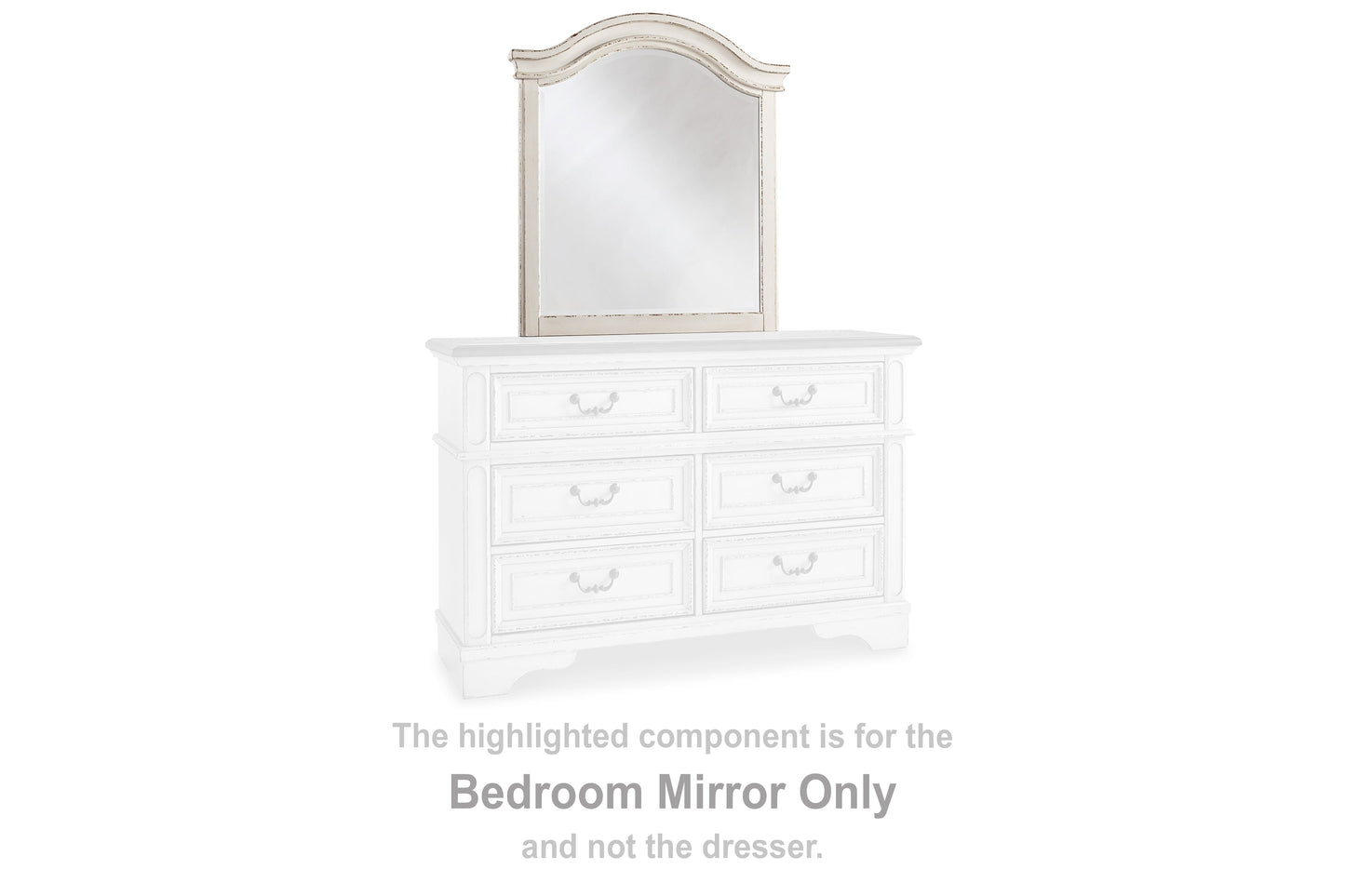 Realyn Chipped White Bedroom Mirror (Mirror Only) - B743-26 - Luna Furniture - Dallas Store