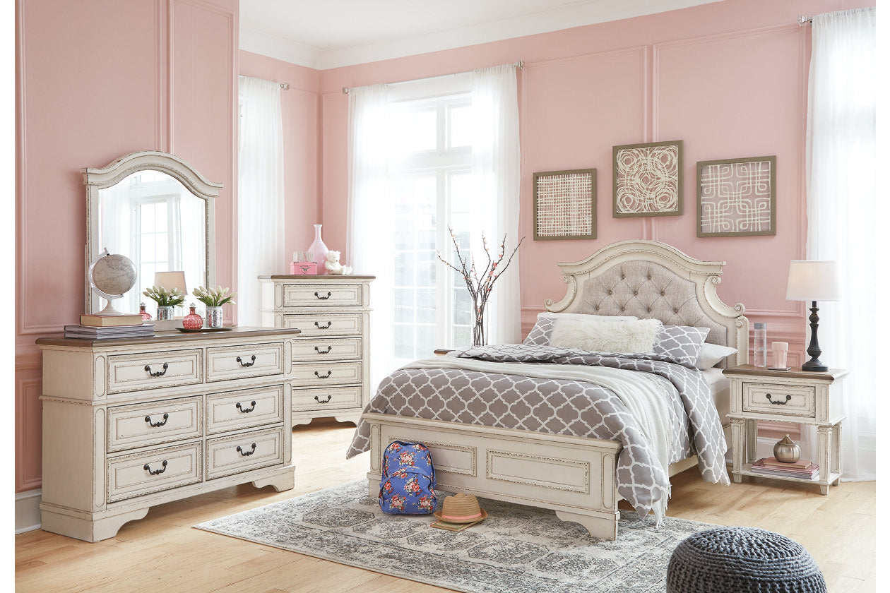 Realyn Chipped White Chest of Drawers - B743-45 - Luna Furniture - Dallas Store
