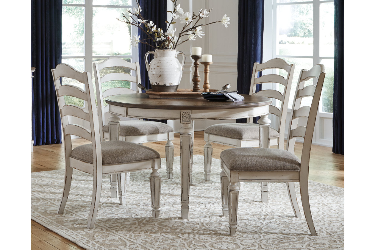 Realyn Chipped White Dining Chair, Set of 2 - D743-01 - Luna Furniture - Dallas Store