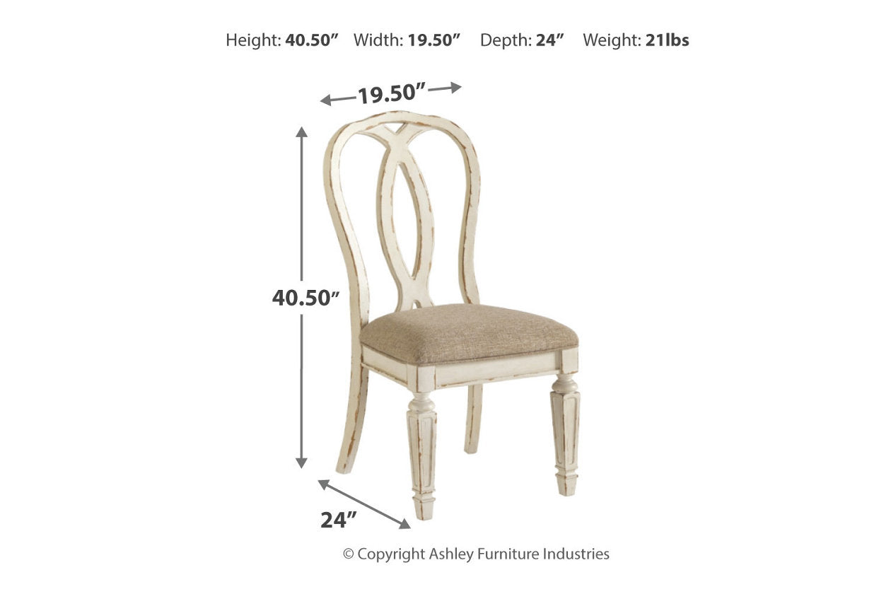 Realyn Chipped White Dining Chair, Set of 2 - D743-02 - Luna Furniture - Dallas Store