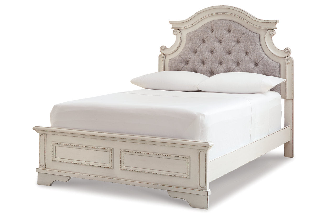 Realyn Chipped White Full Panel Bed - SET | B743-84 | B743-86 | B743-87 - Luna Furniture - Dallas Store