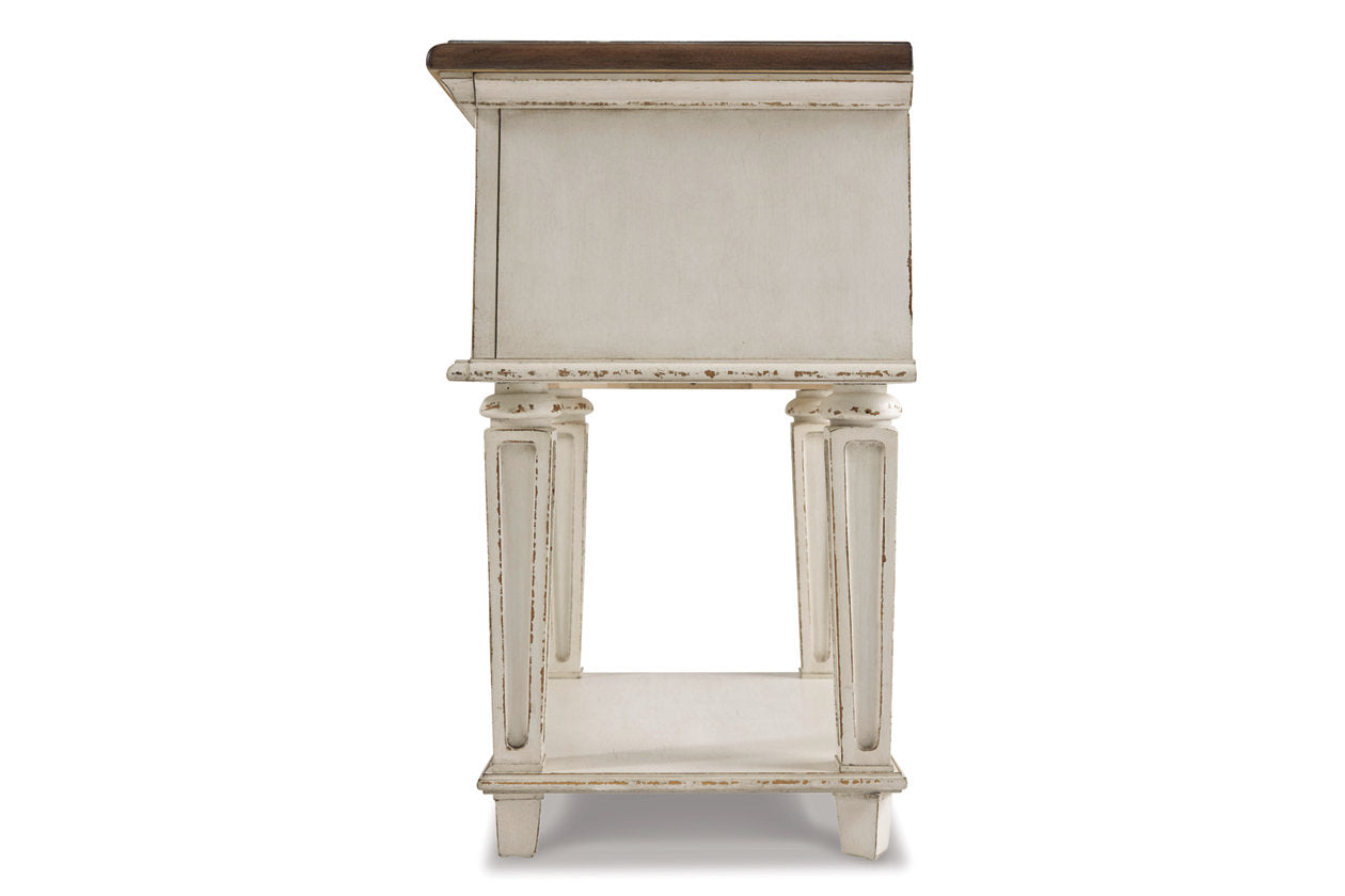 Realyn Chipped White Nightstand - B743-91 - Luna Furniture - Dallas Store