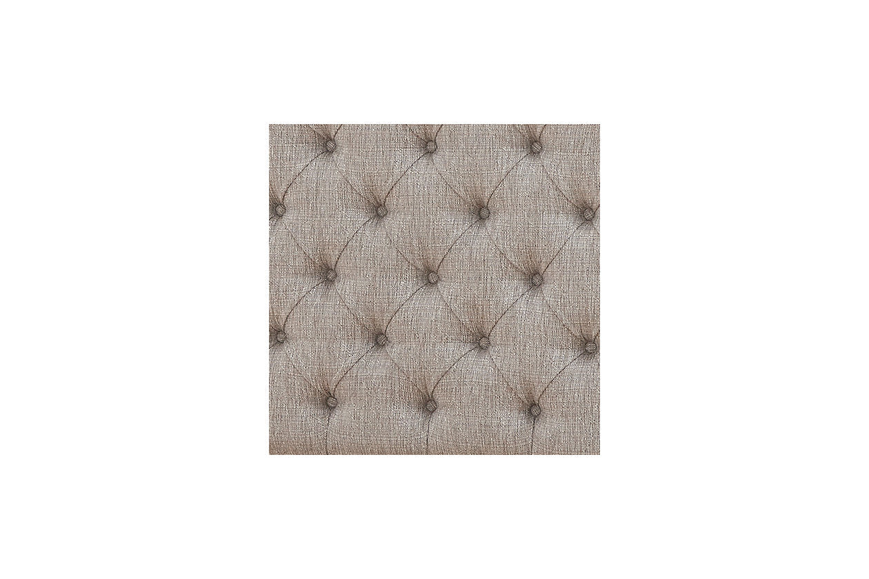 Realyn Chipped White Queen Upholstered Panel Bed - SET | B743-54 | B743-57 | B743-96 - Luna Furniture - Dallas Store