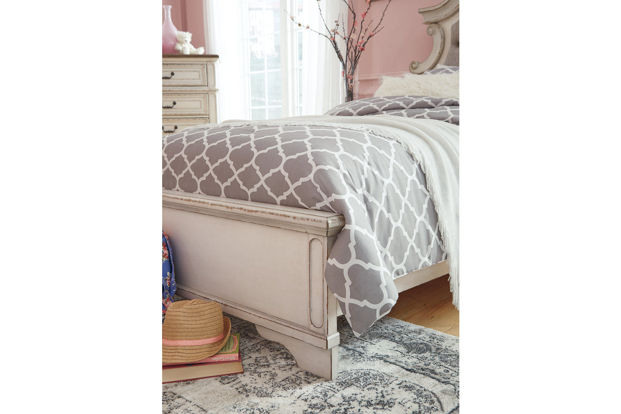 Realyn Chipped White Twin Panel Bed - SET | B743-52 | B743-53 | B743-83 - Luna Furniture - Dallas Store