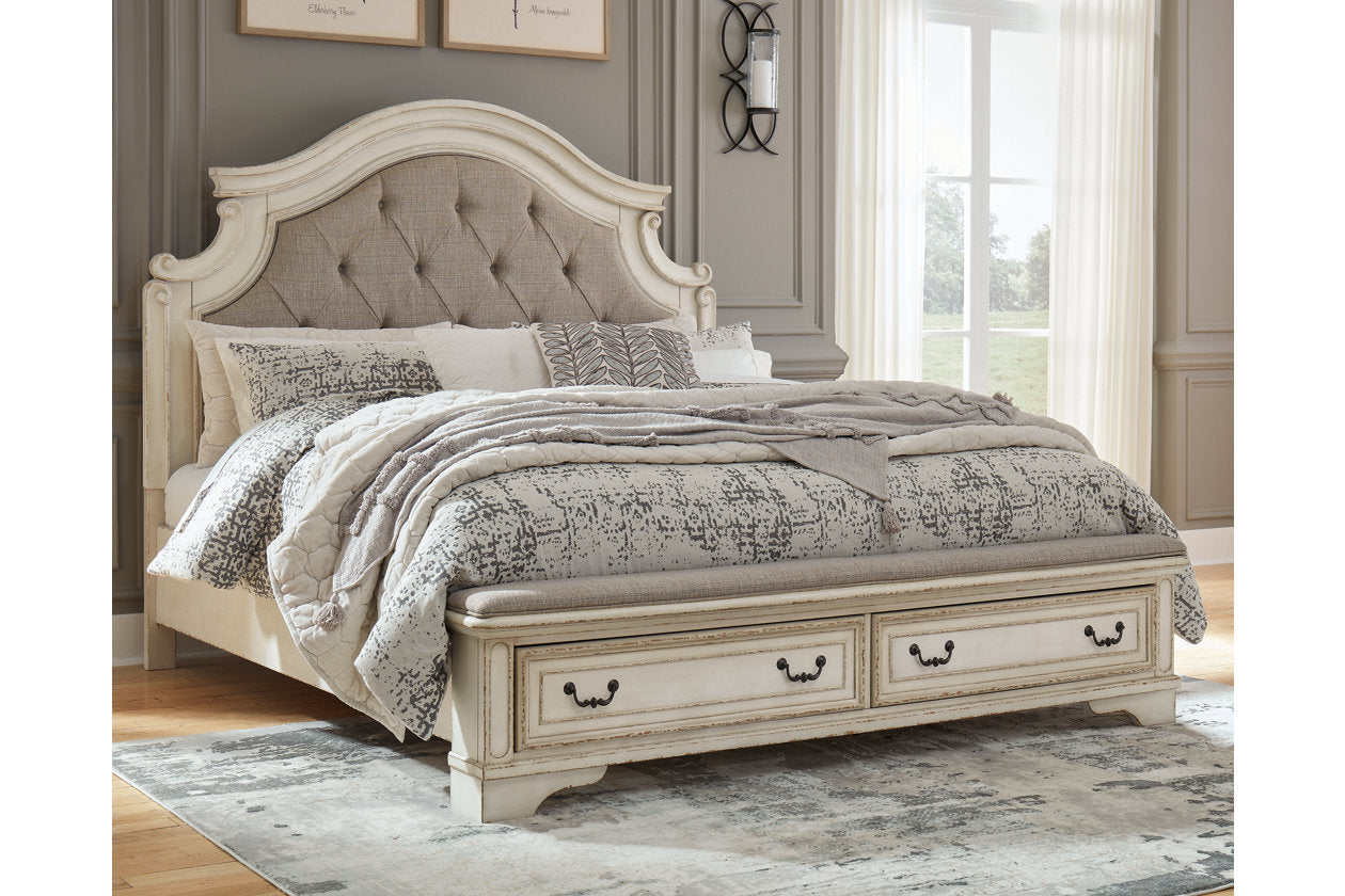 Realyn Two-tone King Upholstered Bed - SET | B743-197 | B743-56S | B743-58 - Luna Furniture - Dallas Store