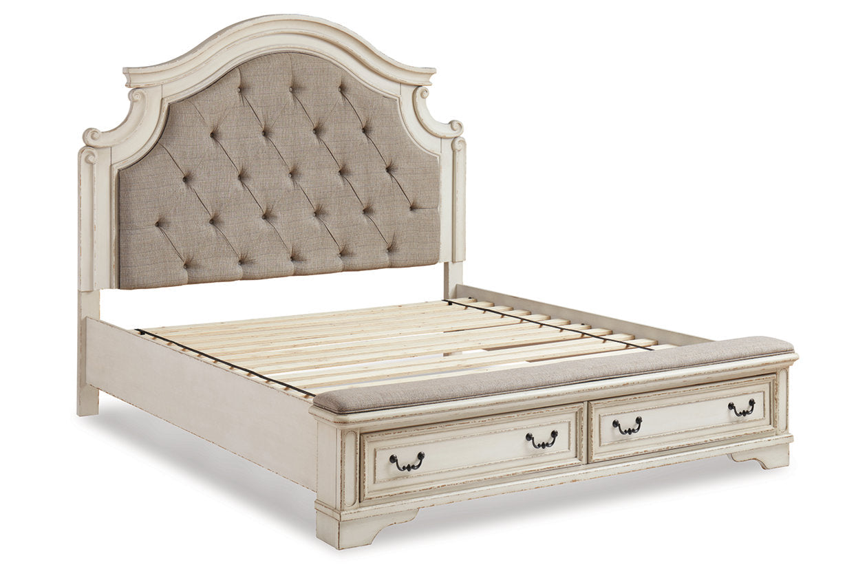 Realyn Two-tone King Upholstered Bed - SET | B743-197 | B743-56S | B743-58 - Luna Furniture - Dallas Store
