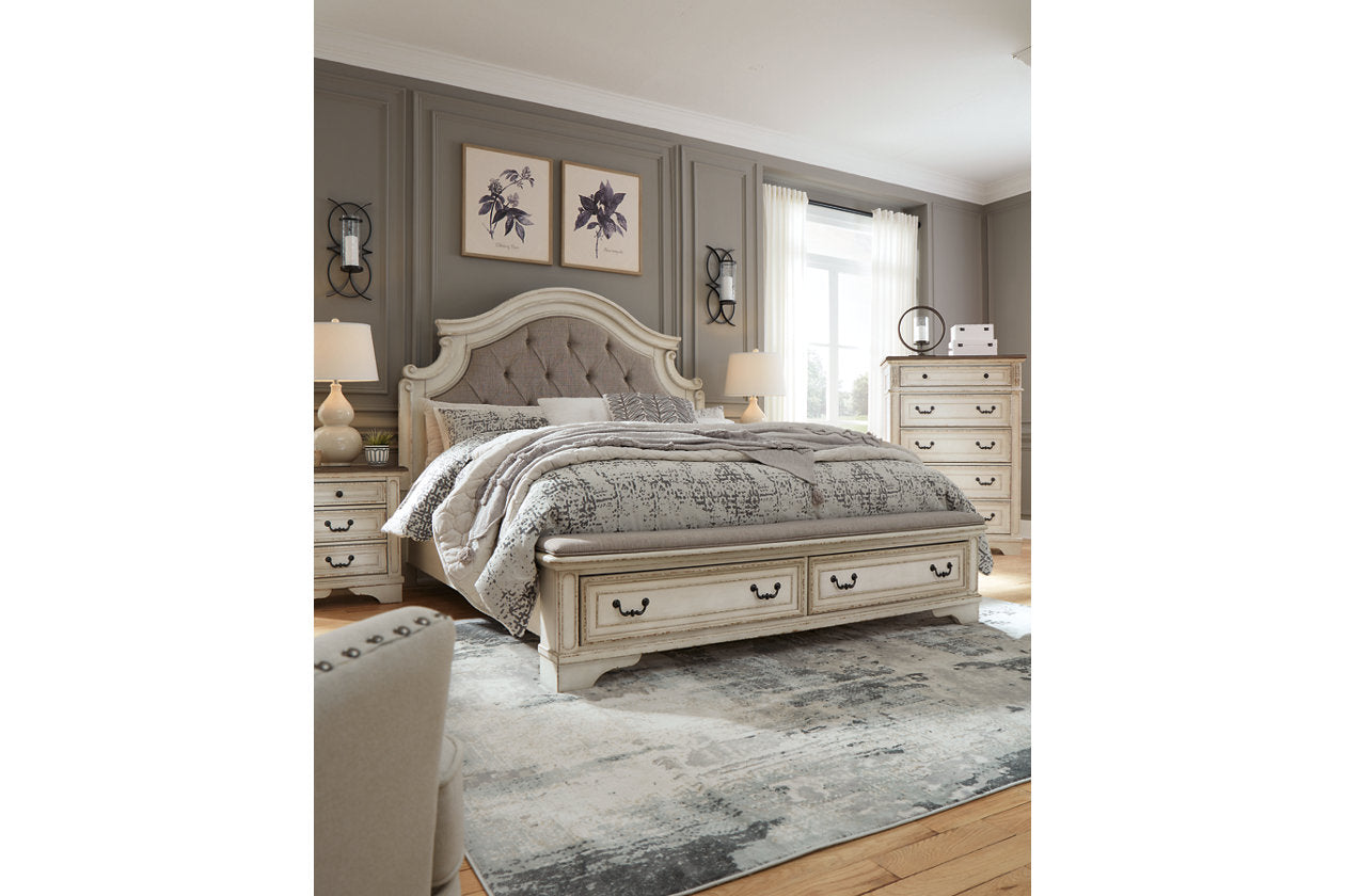 Realyn Two-tone King Upholstered Bed - SET | B743-197 | B743-56S | B743-58 - Luna Furniture - Dallas Store