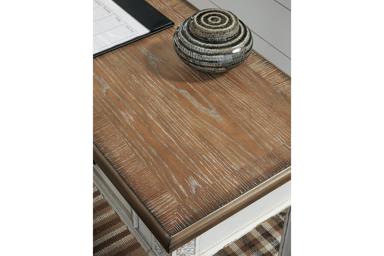 Realyn White/Brown 2-Piece Home Office Desk - SET | H743-34 | H743-34R - Luna Furniture - Dallas Store