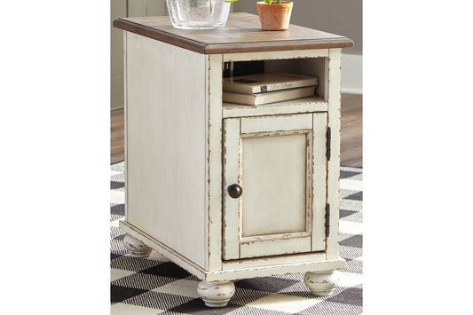 Realyn White/Brown Chairside End Table - T523-7 - Luna Furniture - Dallas Store