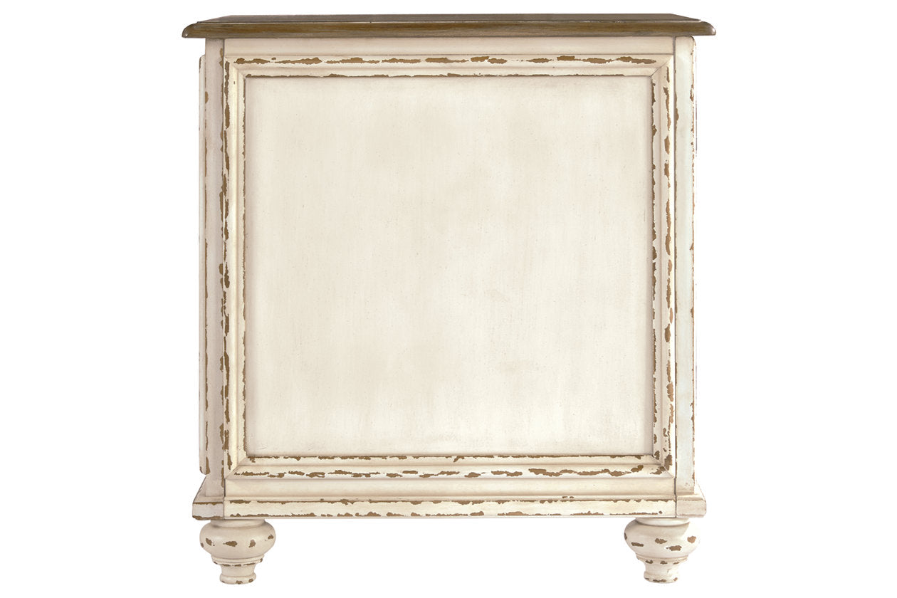 Realyn White/Brown Chairside End Table - T743-7 - Luna Furniture - Dallas Store