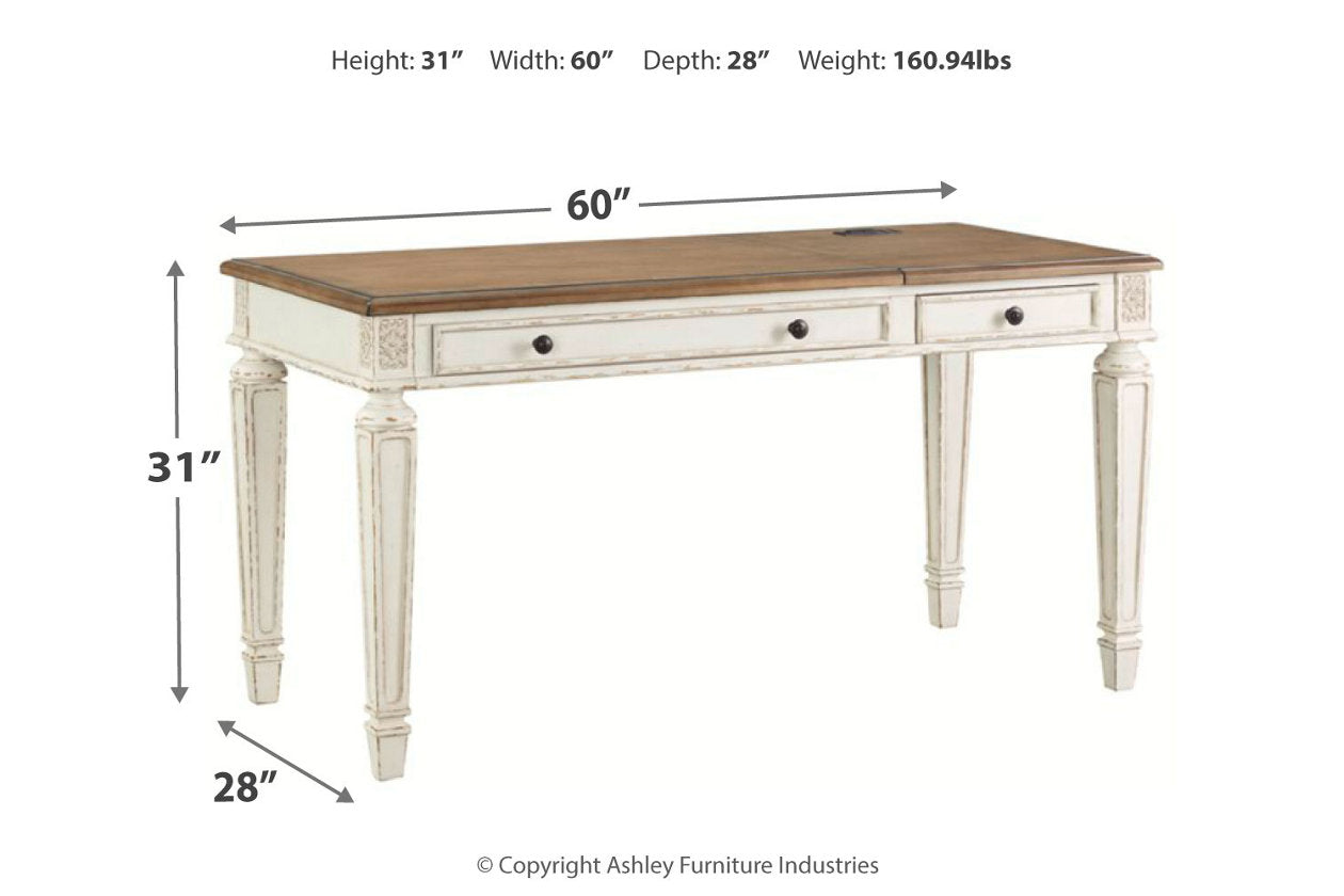 Realyn White/Brown Home Office Lift Top Desk - H743-134 - Luna Furniture - Dallas Store