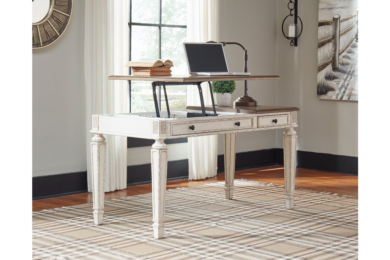 Realyn White/Brown Home Office Lift Top Desk - H743-134 - Luna Furniture - Dallas Store