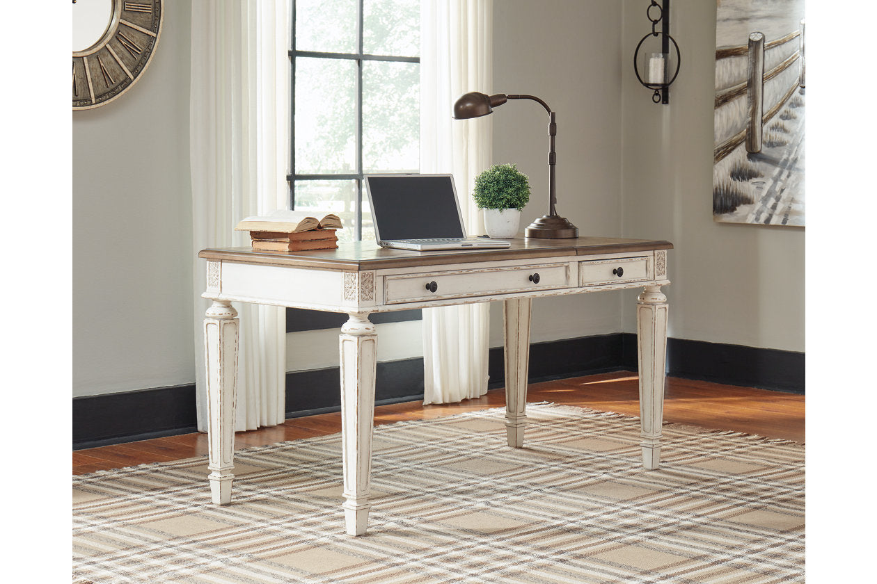 Realyn White/Brown Home Office Lift Top Desk - H743-134 - Luna Furniture - Dallas Store