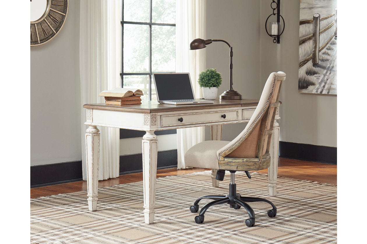 Realyn White/Brown Home Office Lift Top Desk - H743-134 - Luna Furniture - Dallas Store