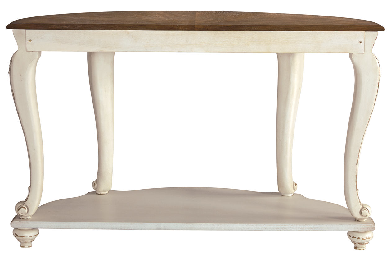 Realyn White/Brown Sofa Table - T743-4 - Luna Furniture - Dallas Store