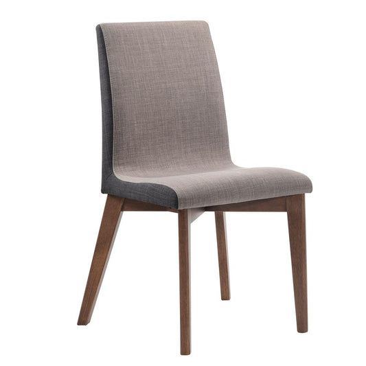 Redbridge Gray/Natural Walnut Upholstered Side Chairs, Set of 2 - 106592 - Luna Furniture - Dallas Store