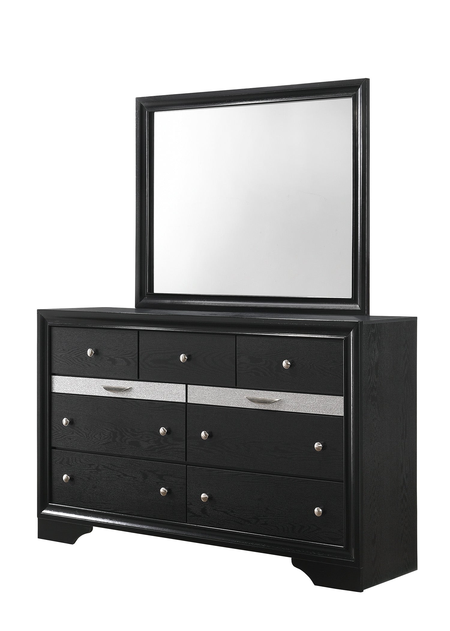 Regata Black/Silver Dresser - B4670-1 - Luna Furniture - Dallas Store